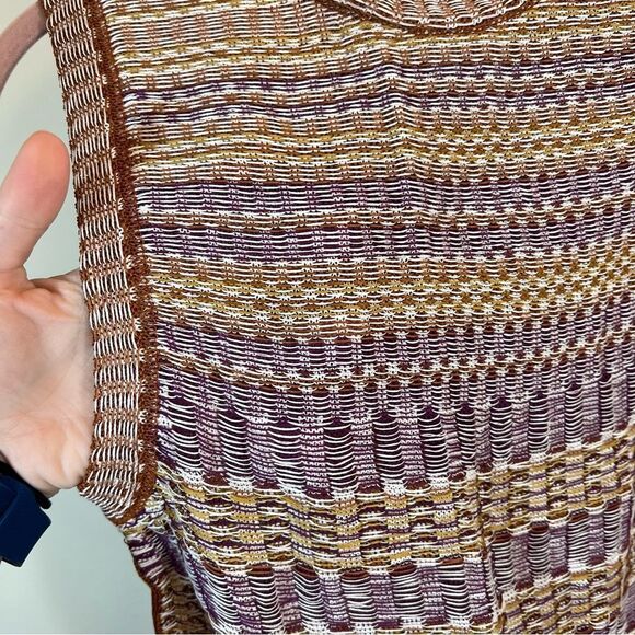 ✨ Base Mark Women’s Brown Purple Knit Tank Top Small Japan - Picture 4 of 11